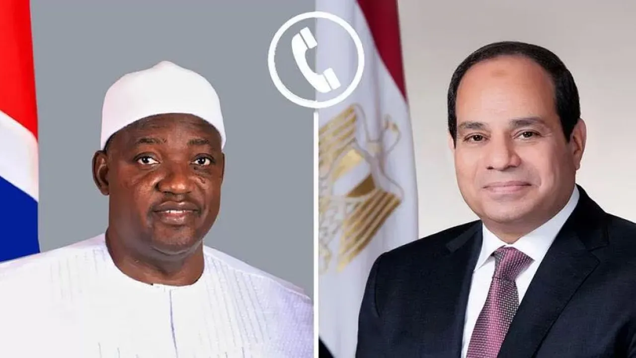 السيسي يؤكد حرص مصر على تعزيز الشراكة التجارية والاستثمارية مع دولة جامبيا